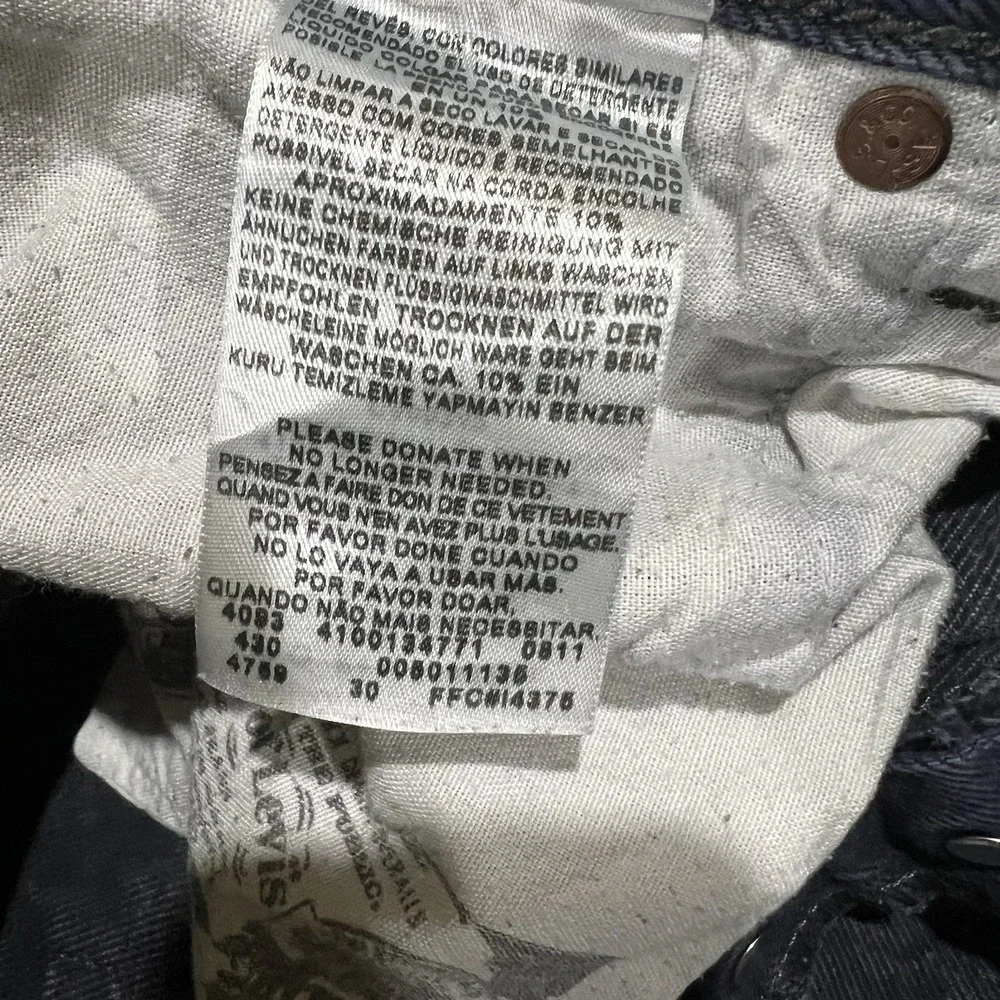 Vintage Levi's 501 XX Jeans Men's 36x29 Blue Purple Faded Y2K Button Fly